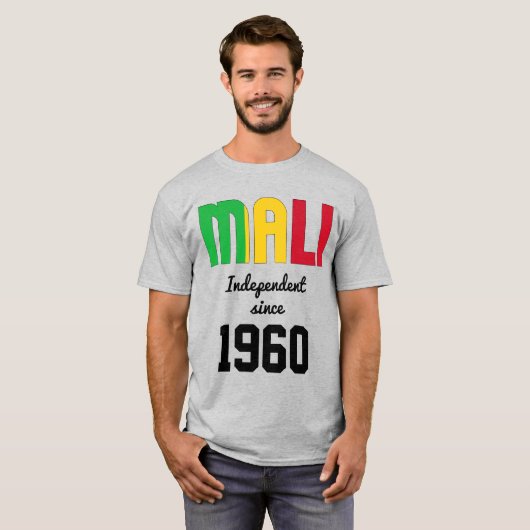 Mali Flag Independence Celebration T-shirt (Voorkant volledig)