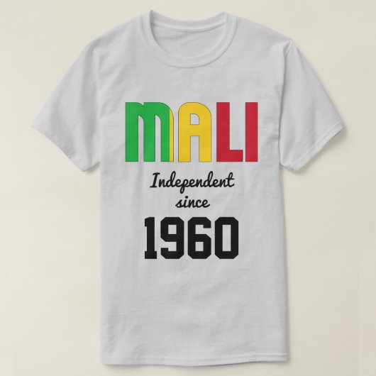 Mali Flag Independence Celebration T-shirt (Design voorkant)