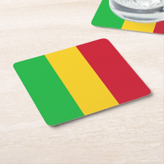 Mali Flag Kartonnen Onderzetters (Schuin)