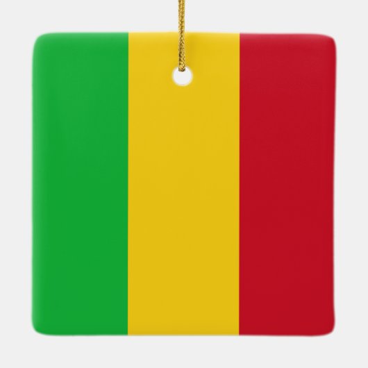 Mali Flag Keramisch Ornament (Achterkant)