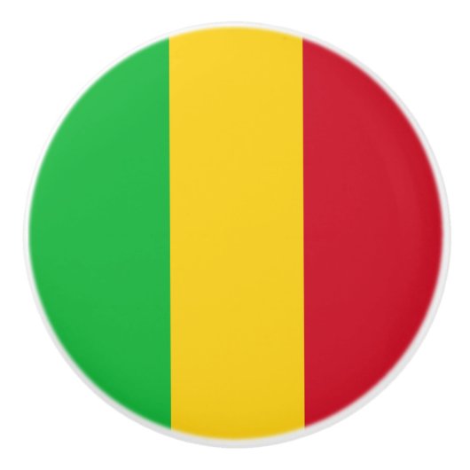Mali Flag Keramische Knop (Voorkant)