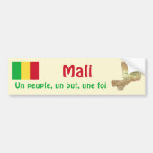 Mali Flag + Map Bumpersticker (Voorkant)