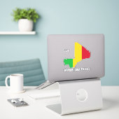 Mali Flag Map Patriotic Sticker (Laptop op bureau)