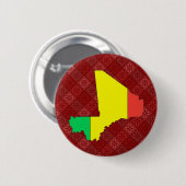 Mali Flag Map - volledige grootte Ronde Button 5,7 Cm (Voorkant /achterkant)