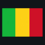 Mali Flag Poster<br><div class="desc">De Malinese vlag is een verticale drieband. De gebruikte kleuren in de vlag zijn rood,  groen,  geel. Het aandeel van de Malinese vlag is 2:3. De vlag van Mali werd in 1961 aangenomen.</div>