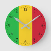 Mali Flag Ronde Klok (Voorkant)