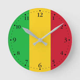 Mali Flag Ronde Klok