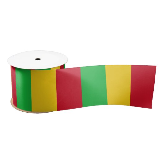 Mali Flag Satijnen Lint (Spoel)