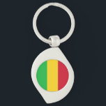 Mali Flag Sleutelhanger<br><div class="desc">Patriottische vlag van Mali.</div>