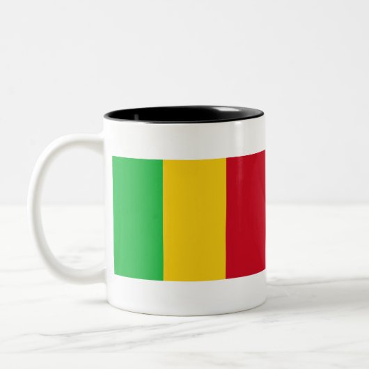 Mali Flag Tweekleurige Koffiemok (Links)