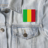 Mali Flag Vierkante Button 5,1 Cm (In situ)