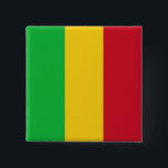 Mali Flag Vierkante Button 5,1 Cm<br><div class="desc">wereldwijde vlaggenproducten - Je kunt je eigen tekst toevoegen.</div>