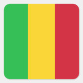 Mali Flag Vierkante Sticker (Voorkant)