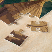Mali Illustratie Reis Kunst Vintage Legpuzzel (Zijkant)