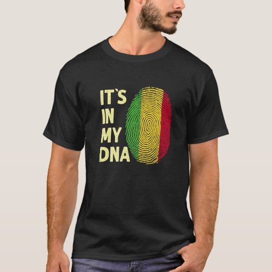 Mali in mijn dna-Malinese vlaggenteam Mali T-shirt (Voorkant)