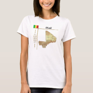 Mali kaart + vlag + titel T-shirt