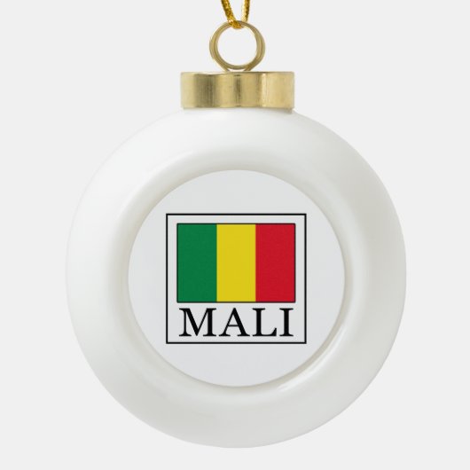 Mali Keramische Bal Ornament (Voorkant)