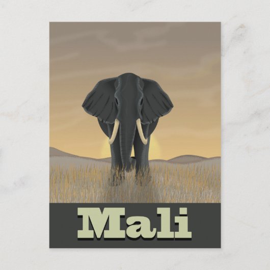Mali landschap Vintage reisposter Briefkaart (Voorkant)
