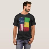 Mali Malian American Flags Proud USA Mali T-shirt (Voorkant volledig)