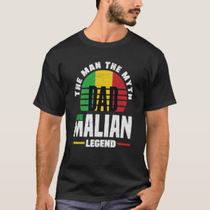 Mali Malian Mali Flag Fathers Day T-shirt
