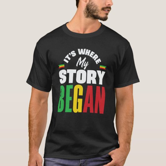 Mali Malian Mali Flag Its Where My Story Began T-shirt (Voorkant)