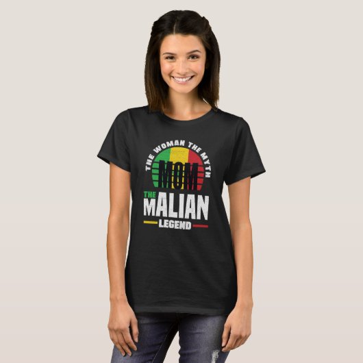 Mali Malian Mali Flag Moederdag T-shirt (Voorkant volledig)