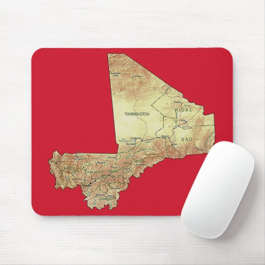Mali Map Mousepad Muismat (Met muis)