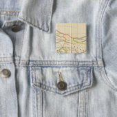 Mali Mauritanië en Burkina, Afrika Vierkante Button 5,1 Cm (In situ)