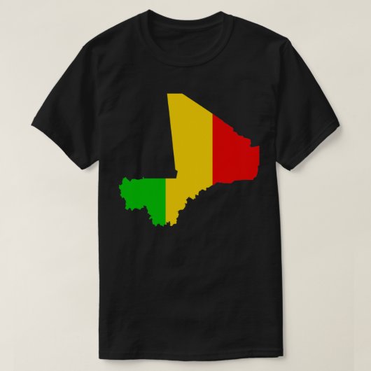 Mali National Flag inside African Nation of Mali O T-shirt (Design voorkant)
