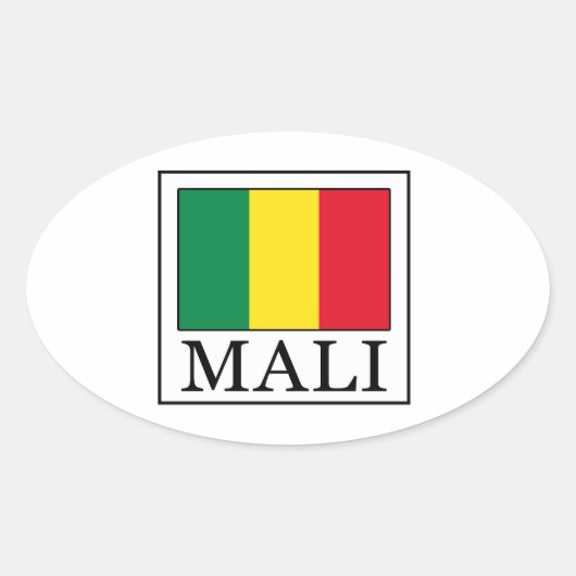 Mali Ovale Sticker (Voorkant)