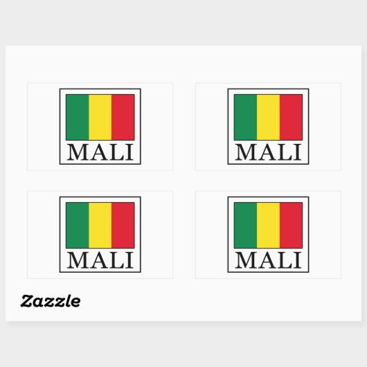 Mali Rechthoekige Sticker (Vel)