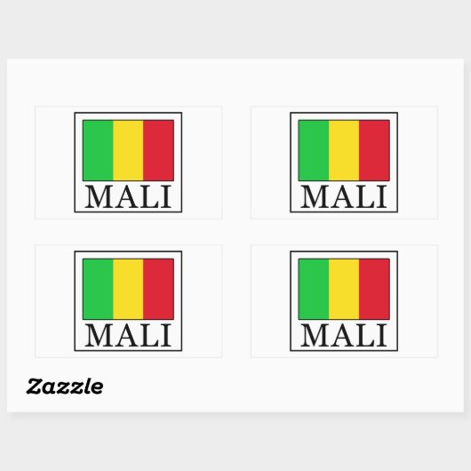 Mali Rechthoekige Sticker (Vel)