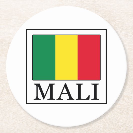 Mali Ronde Kartonnen Onderzetter (Voorkant)