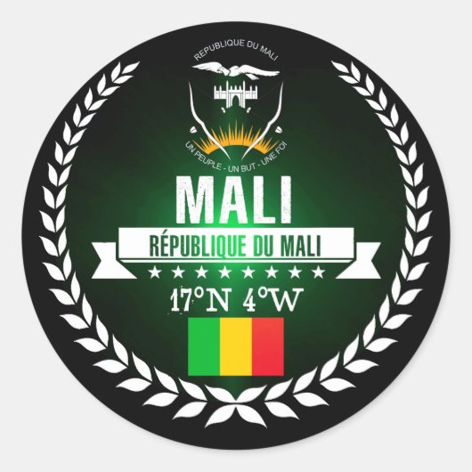 Mali Ronde Sticker (Voorkant)