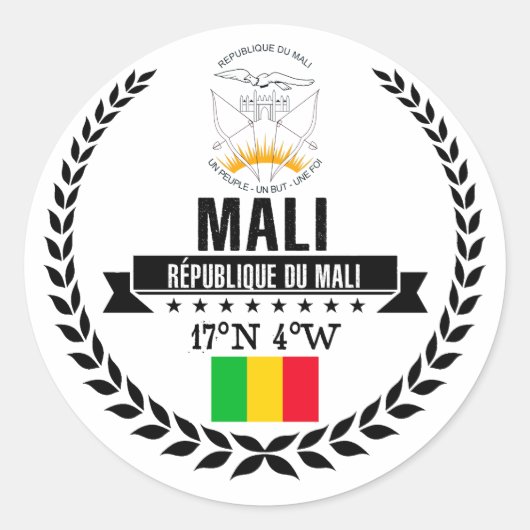 Mali Ronde Sticker (Voorkant)