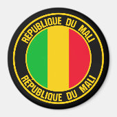 Mali Round Emblem Magneet (Voorkant)