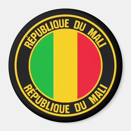 Mali Round Emblem Magneet (Voorkant)