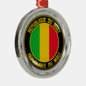 Mali Round Emblem Metalen Ornament (Rechts)