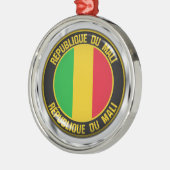 Mali Round Emblem Metalen Ornament (Links)