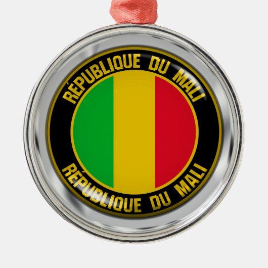 Mali Round Emblem Metalen Ornament (Voorkant)