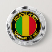 Mali Round Emblem Ronde Button 7,6 Cm (Voorkant)