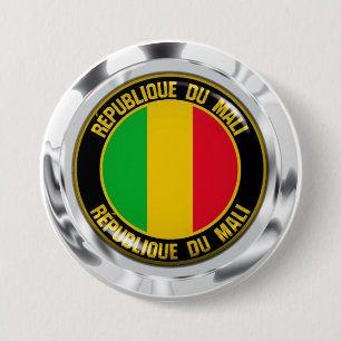 Mali Round Emblem Ronde Button 7,6 Cm