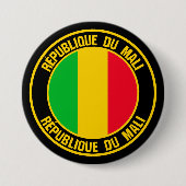 Mali Round Emblem Ronde Button 7,6 Cm (Voorkant)