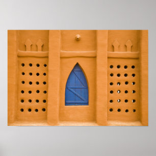 Mali, Segou. Traditioneel gebouw van modderstenen Poster
