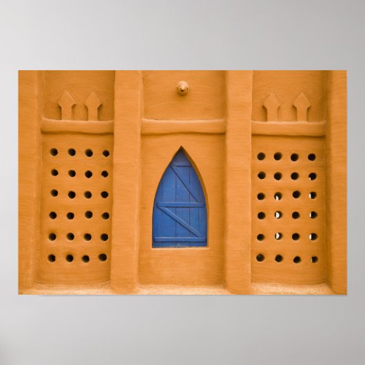 Mali, Segou. Traditioneel gebouw van modderstenen Poster (Voorkant)