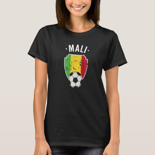 Mali Soccer Mali Flag Football Malinese Pride Root T-shirt (Voorkant)