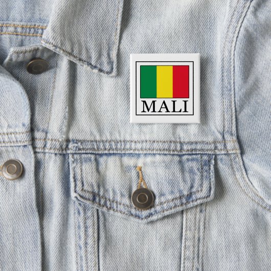 Mali Vierkante Button 5,1 Cm (In situ)