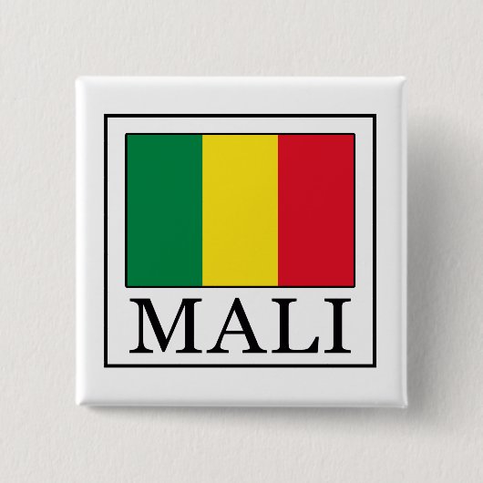 Mali Vierkante Button 5,1 Cm (Voorkant)