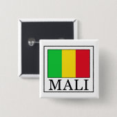 Mali Vierkante Button 5,1 Cm (Voorkant /achterkant)