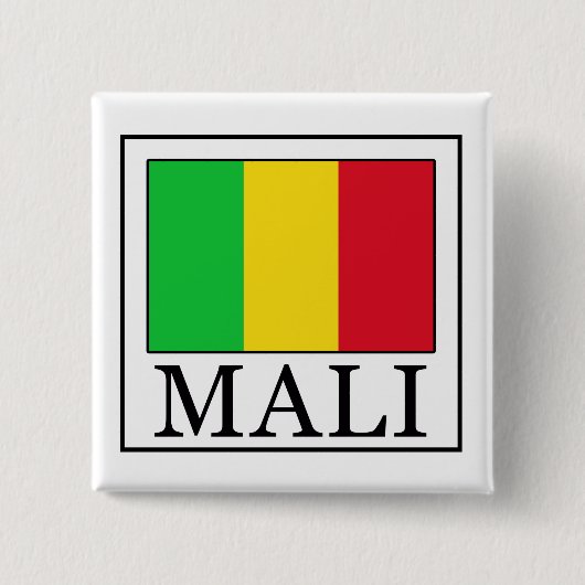 Mali Vierkante Button 5,1 Cm (Voorkant)